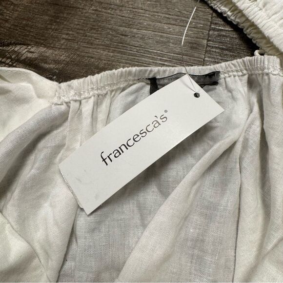 Francesca’s Puff Sleeve Crop Top Size Small - Picture 8 of 11